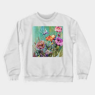 flowers in the meadow Crewneck Sweatshirt